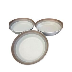 Set Of‎ 3 ARROW STONE 6 7/8" Cereal / Soup Bowls - Navajo Blue Kasuga Japan